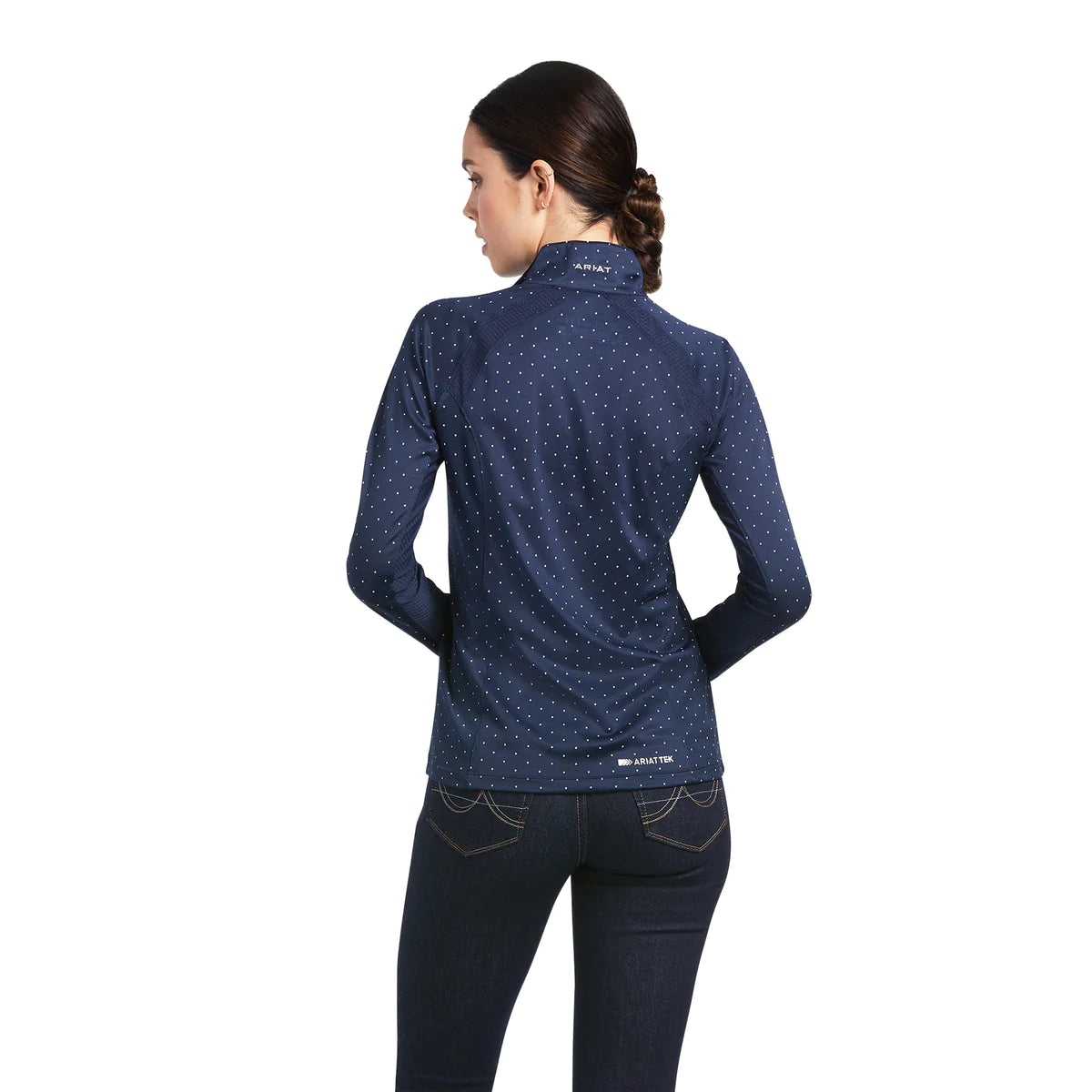 Ariat Sunstopper 2.0 1/4 Zip Navy Dot