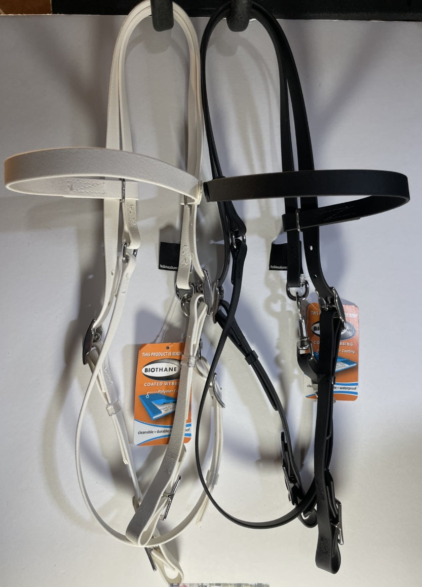 Beta Biothane Bridle - Light Hardware