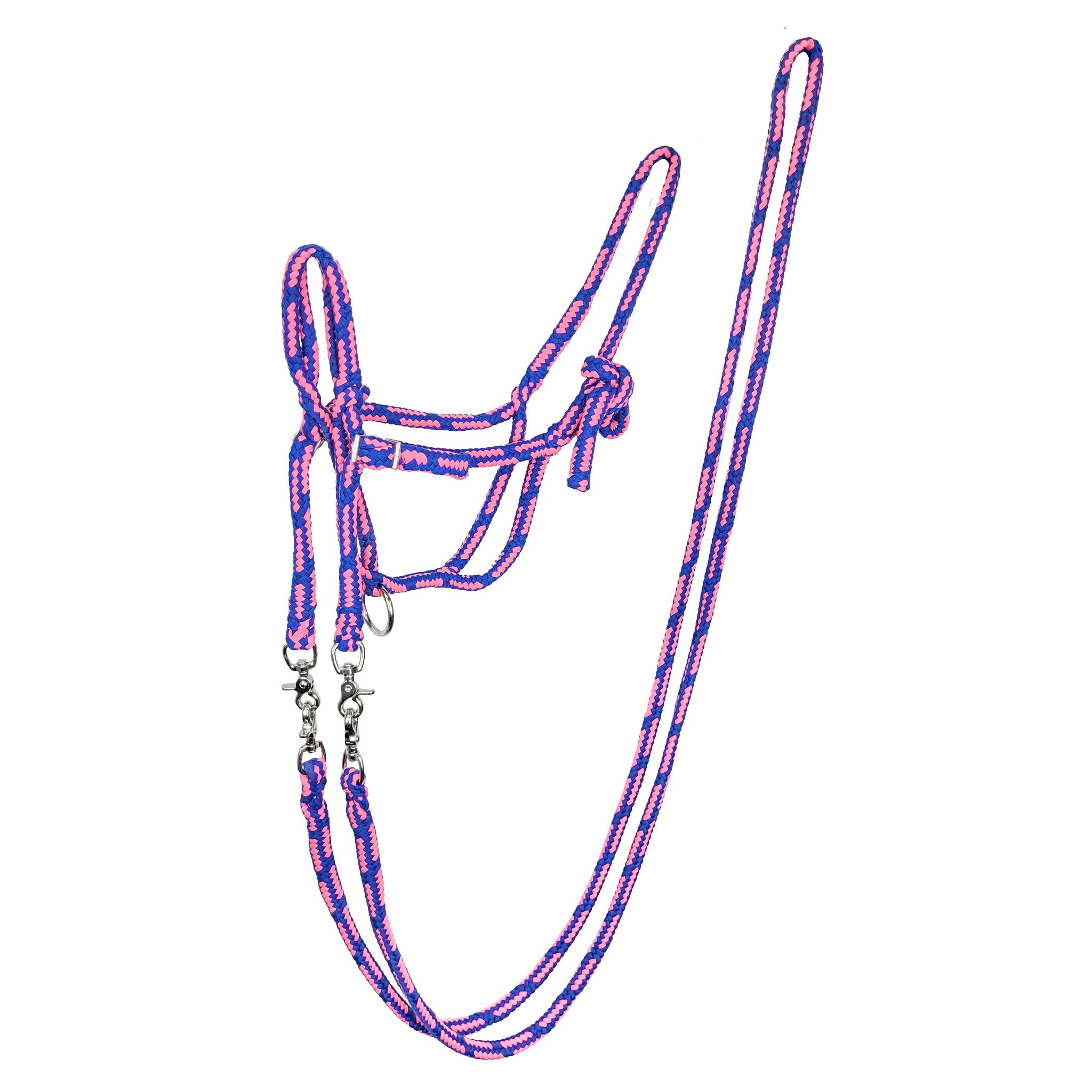 Rope Halter with Matching Reins Set