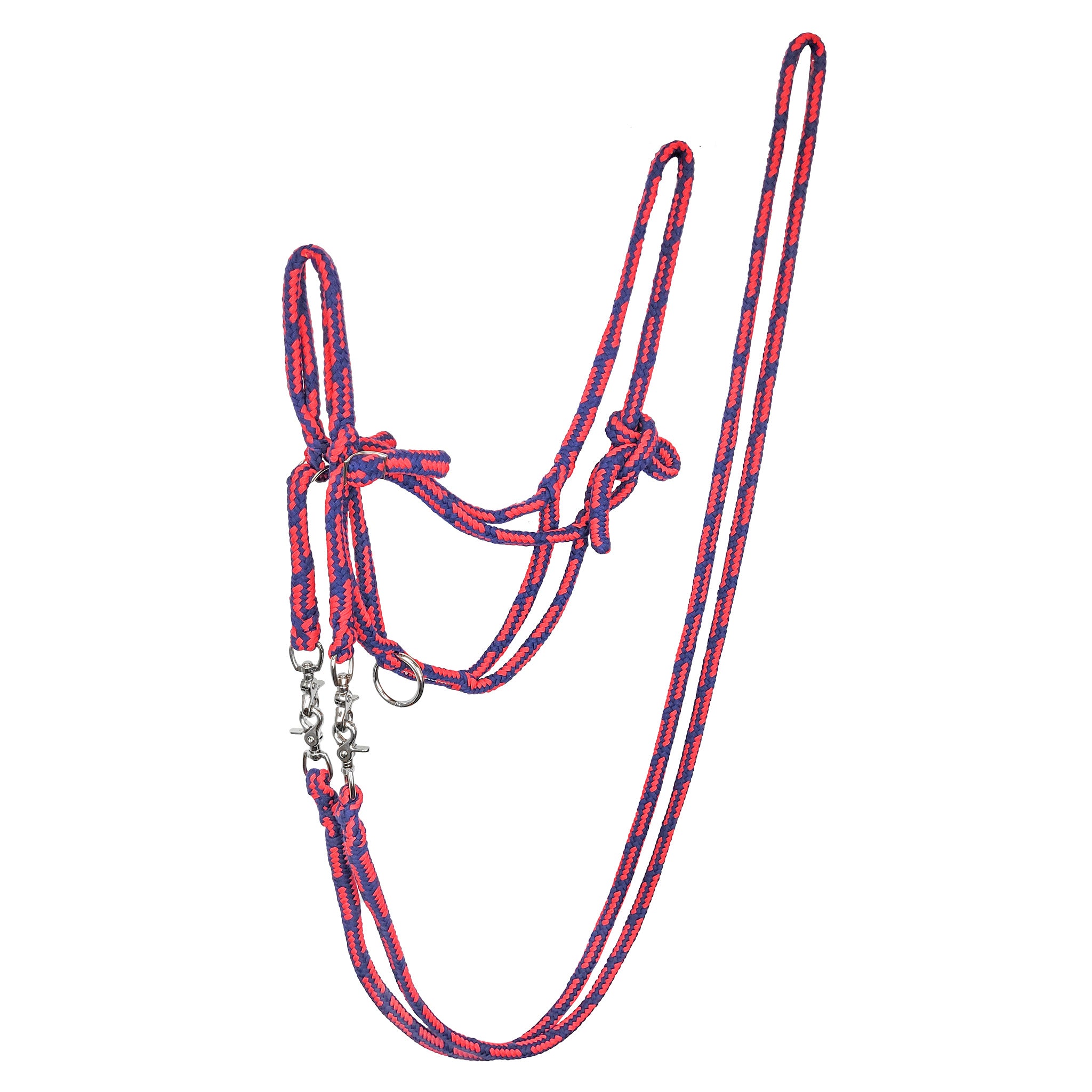 Rope Halter with Matching Reins Set