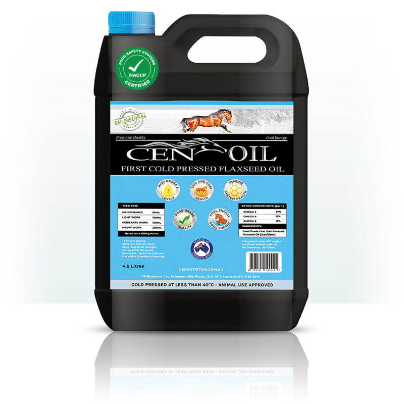 CEN Oil – First Cold Pressed Flaxseed Oil For Horses 4.5L