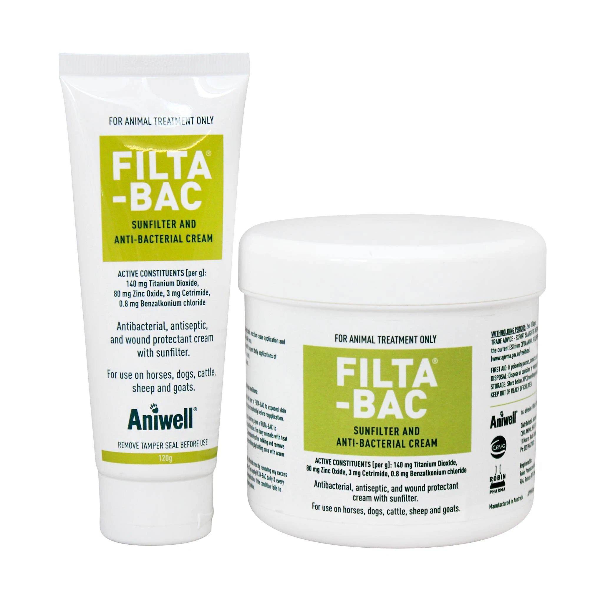 Filta-Bac Antibacterial Cream 120g/500g